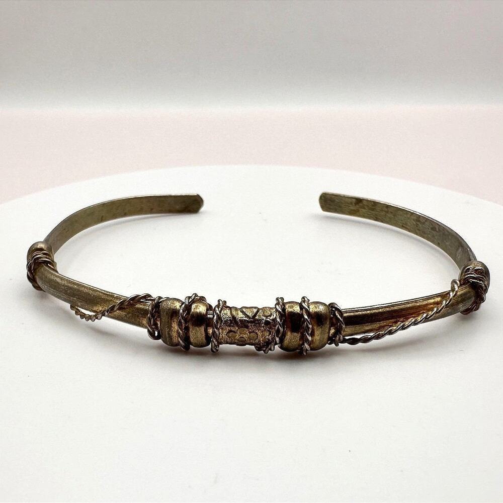 Vintage Y2K Twisted Wire Wrapped Bracelet Retro Women's Classic Fashion Jewelry